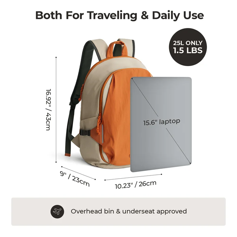 BAGSMART Travel Backpack with Small Bag Waterproof Large College Backpack Fit 15.6in Laptop Women Weekender Carry on Backpack
