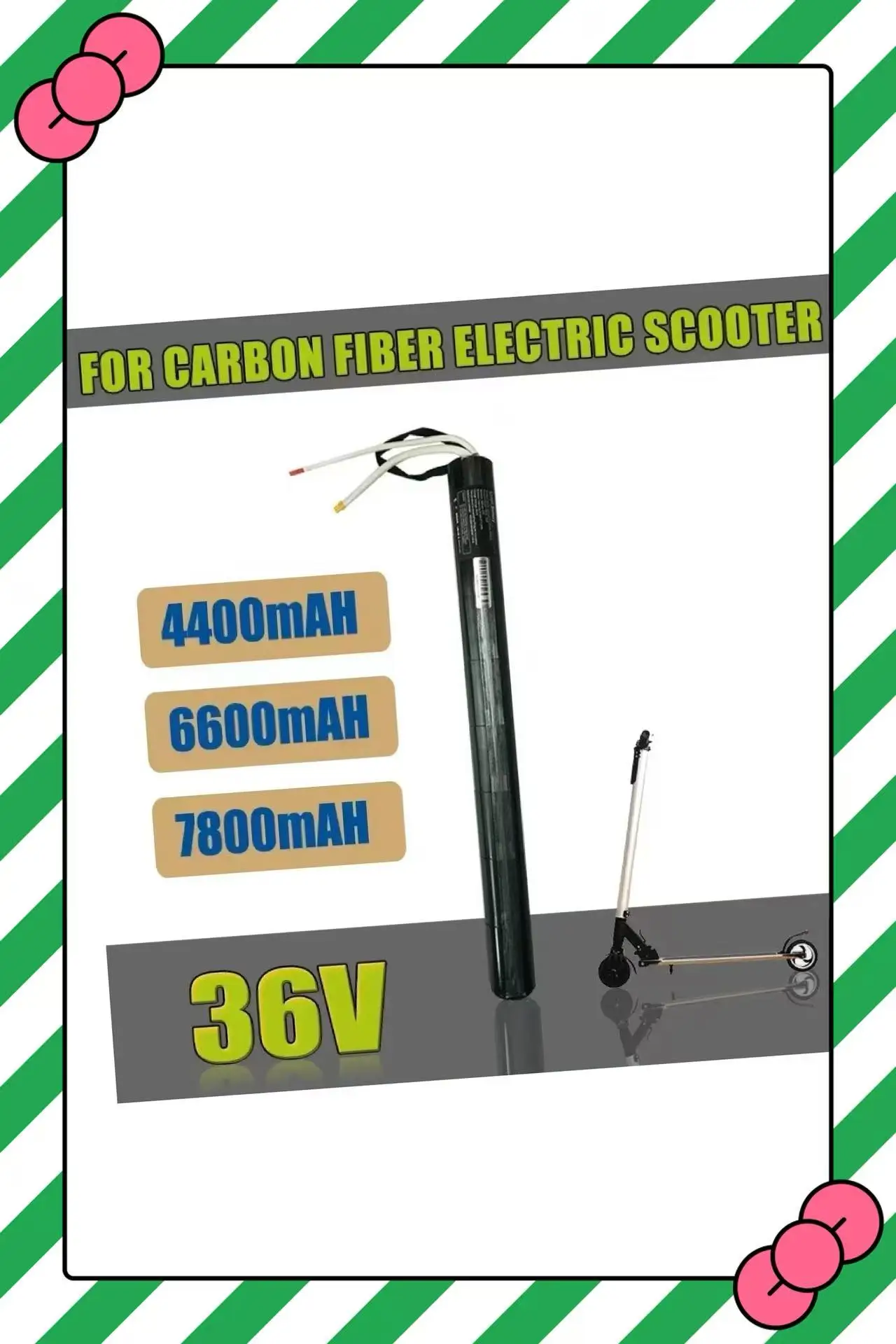 

10S3P 18650 Lithium Ion For Carbon Fiber Scooter Battery 36V 4.4Ah/6.6Ah/7.8Ah Special Scooter Accessory