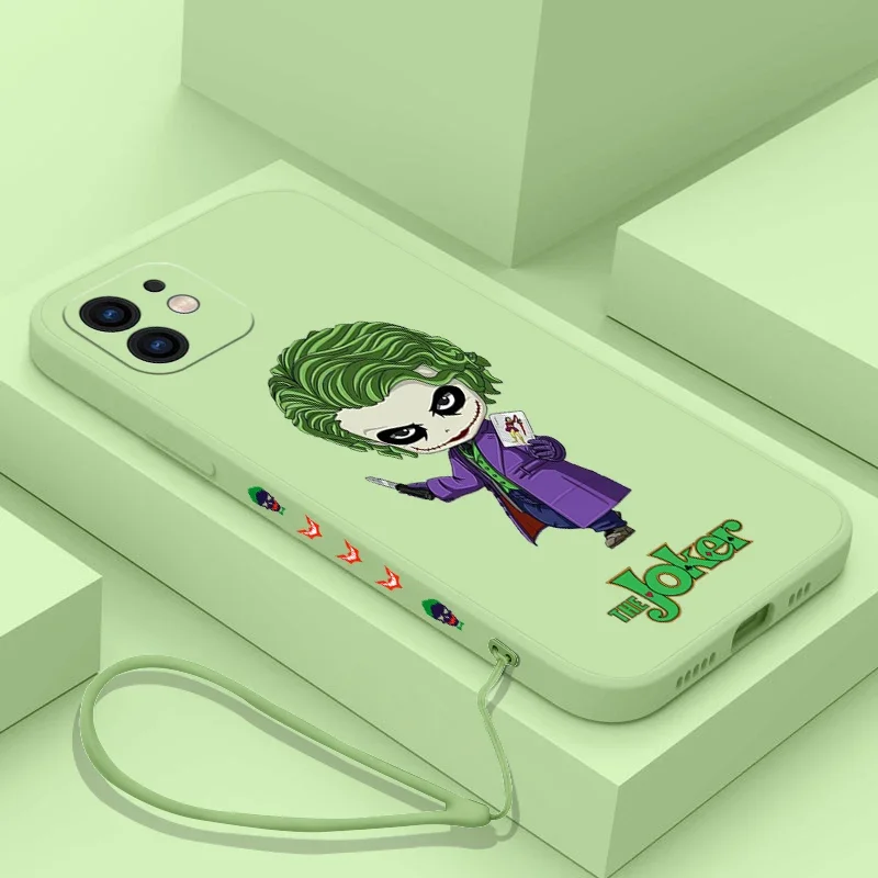 Cartoon Clown Phone Case For iPhone 15 14 13 12 11 Pro Max Mini X XR XS MAX Jokers Harley Quinns Cover