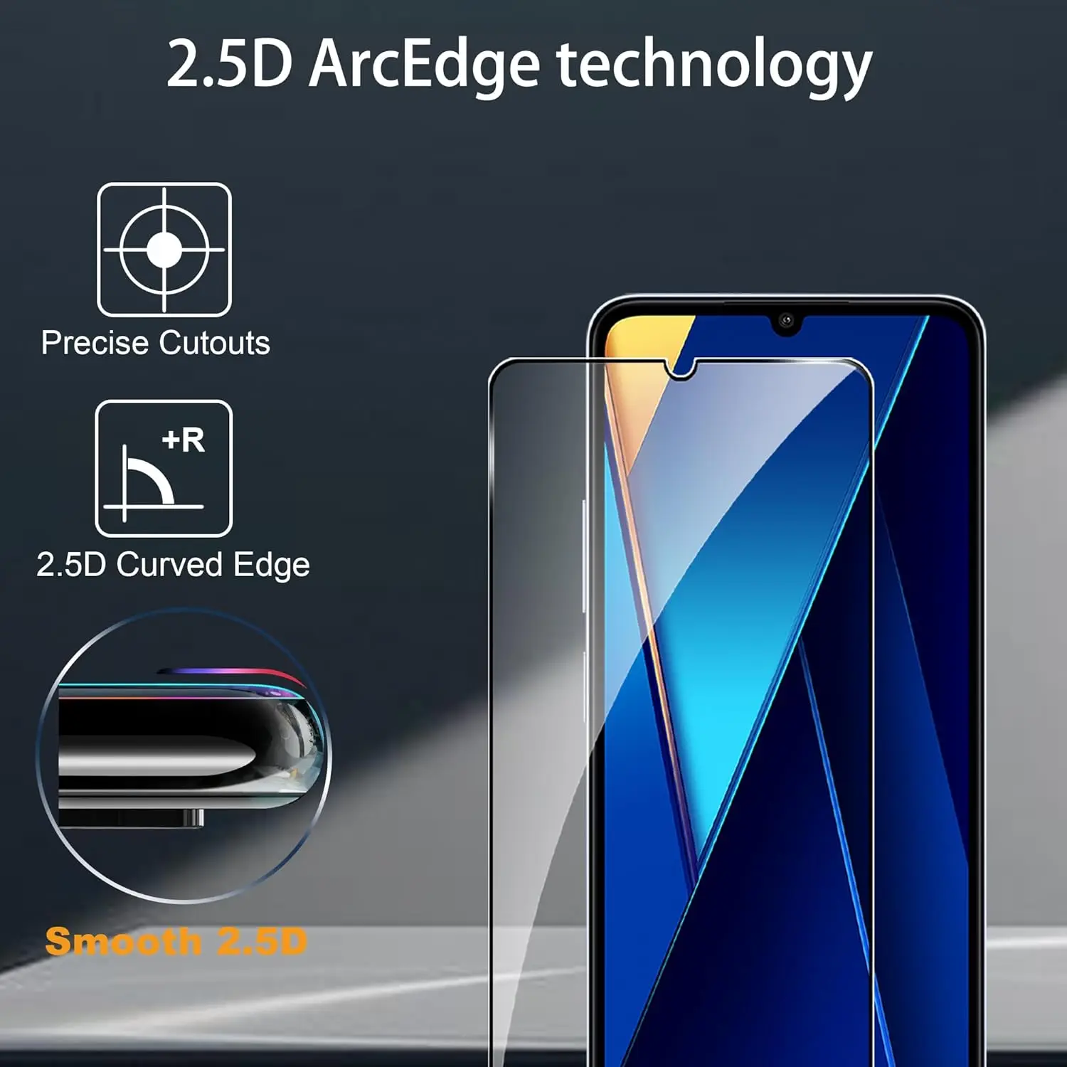 

HD Full Cover Tempered Glass For Xiaomi POCO C65 Film