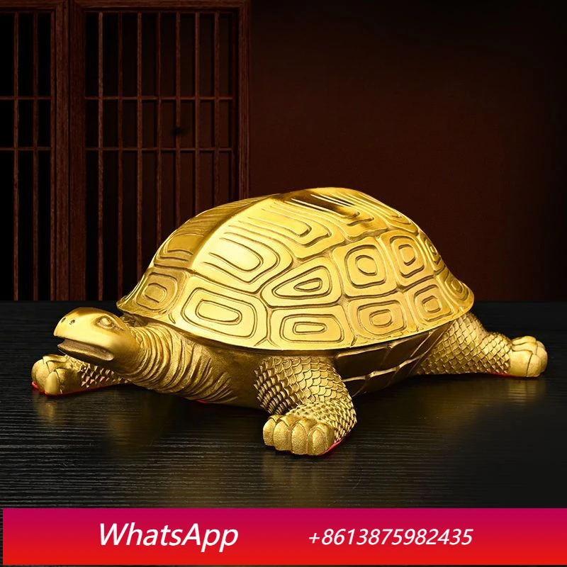 

Feng Shui Copper Turtle Ornament Dragon Turtle Birthday Gift Craft Decoration