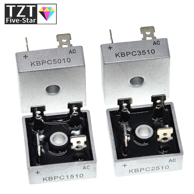 1/2PCS KBPC1510 KBPC2510 KBPC3510 KBPC5010 15A 25A 35A 50A 1000V Diode Bridge Rectifier kbpc5010