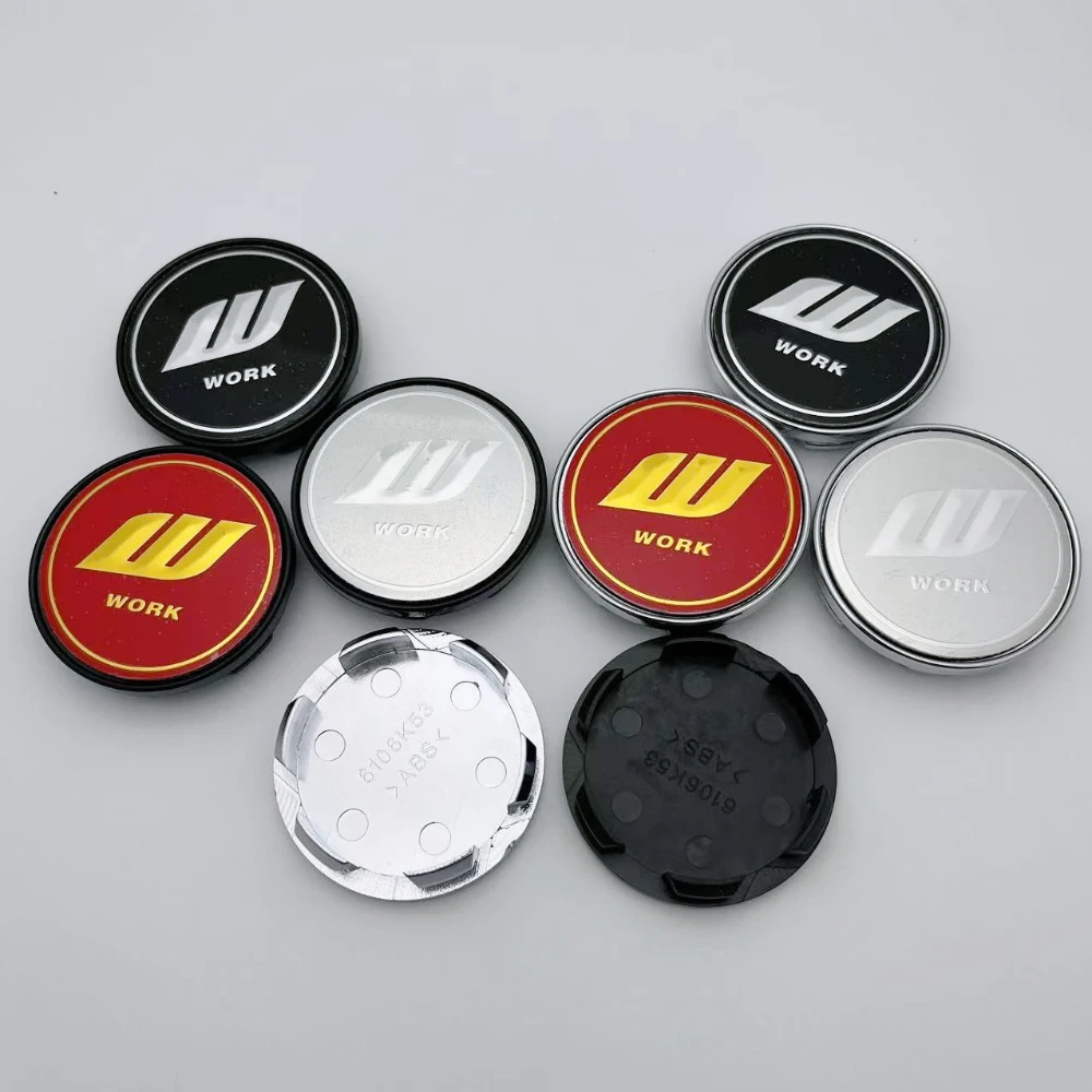 

4pcs 53mm ( 48mm I.D) Car Wheel Center Caps With W Work Logo Emblemr Chevrolet Wheels Hub Rim Hubcap Centre Cover Accessories