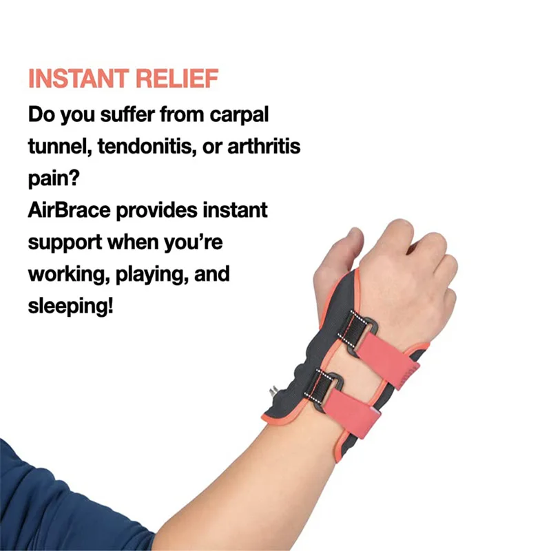 Carpal Tunnel Wrist Brace New Innovative Design Inflatable Wrist Splint for Hand Wrist Support Tendonitis Arthritis Pain Relief