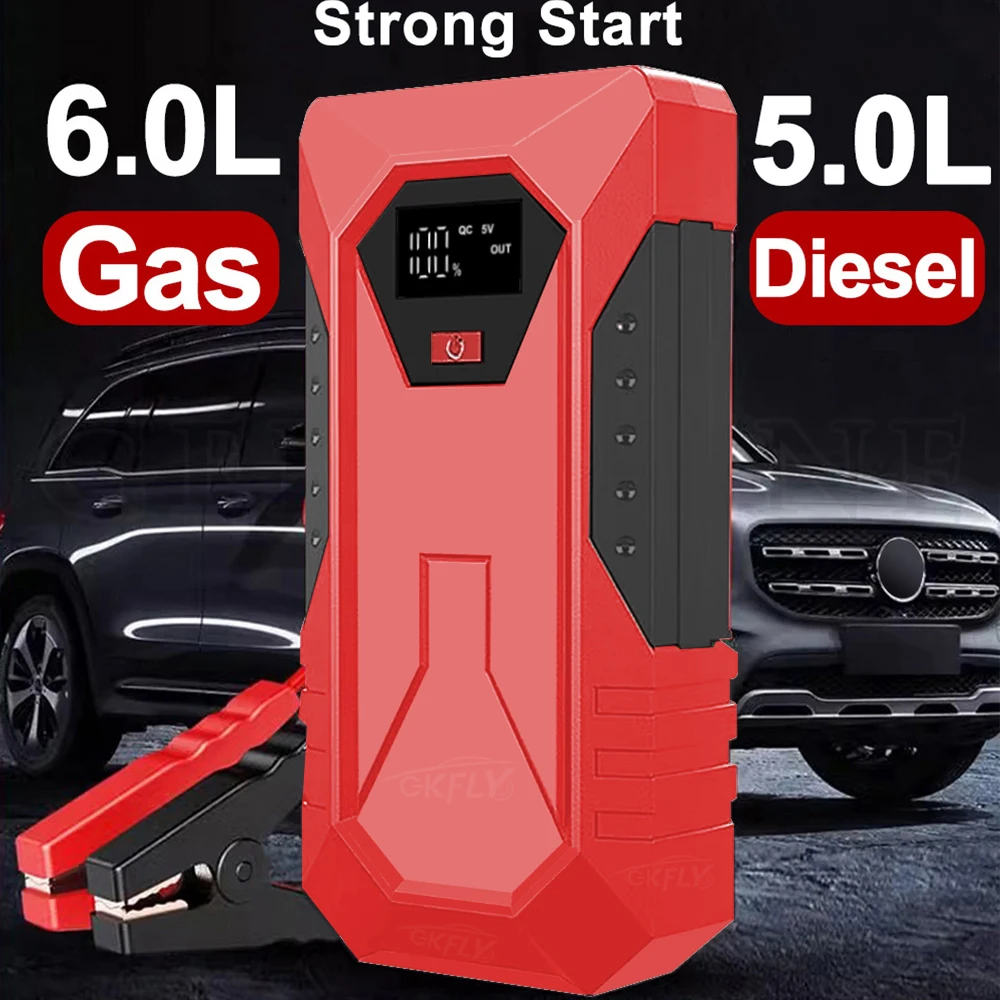 GKFLY 1200A Start Power Bank 18000mAh Jump Starter Car Booster External Battery 12V Starting Device for Petrol Diesel Powerbank