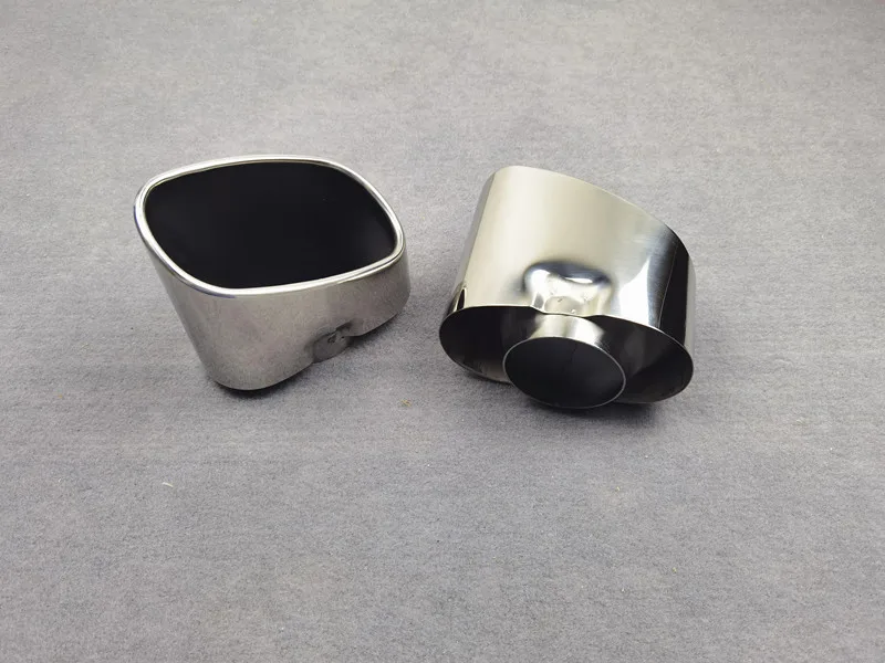 Car Accessories Exhaust Pipe Muffler Tip For BMW X5 E70 2008-2013 304 Stainless Steel Silver Tailpipe Nozzles Tail Throat