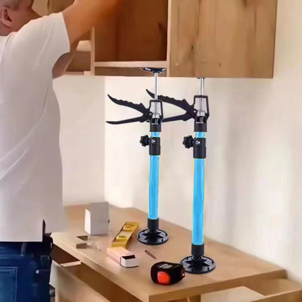 1/2 Stück arbeitssparende Teleskop-Stützstangen Jack Bar Trockenbau-Türlift-Stützbauwerkzeug für Schrank, Treppen, Veranden, Deck – Detail 9