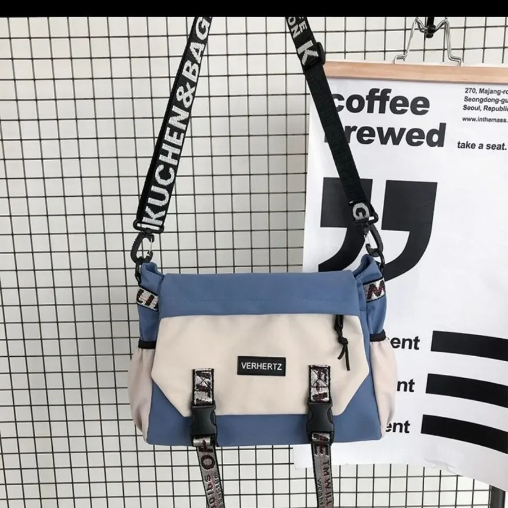 Men Fashion Large Capacity Shoulder Bag Casual Student's Crossbody Backpack Nylon Shoulder Bag Large Capacity Crossbody Bags