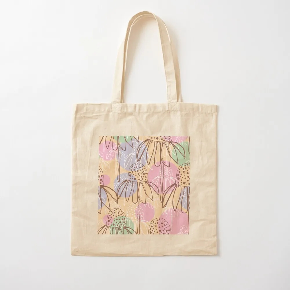 Cone Flowers Tote Bag Handbags women bags woman 2025 large tote bag Woman shopper bag