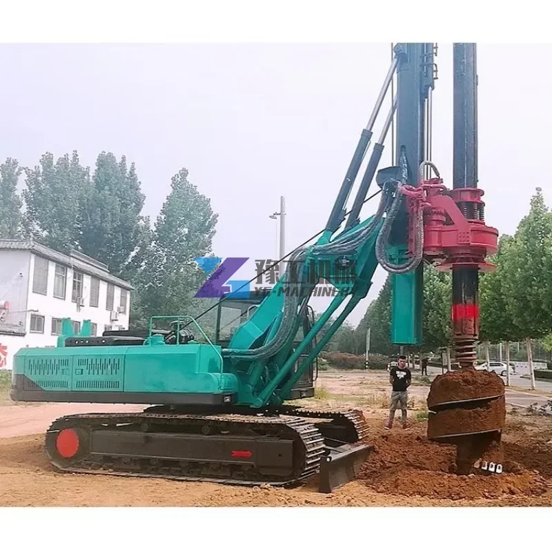 Photovoltaic Solar Ramming Machine Screw Pile Driver Hydraulic Post Hammer Pile Driver Crawler Rotary Drill Rig