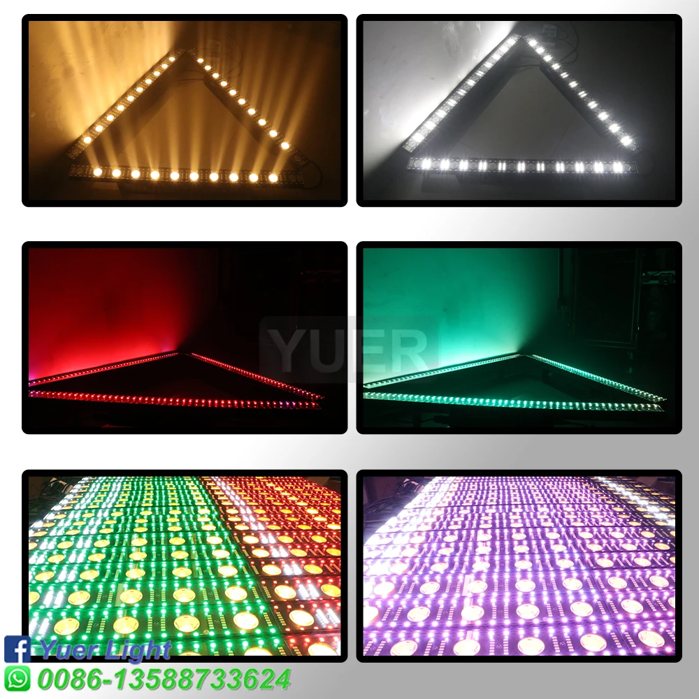 Imagem -06 - Yuer-rgbw Led Wall Wash Light 12x5w Luz de Inundação para Discoteca dj Stage Efeito Estroboscópico ao ar Livre Dmx512 para Clube Festa de Bar Casamento