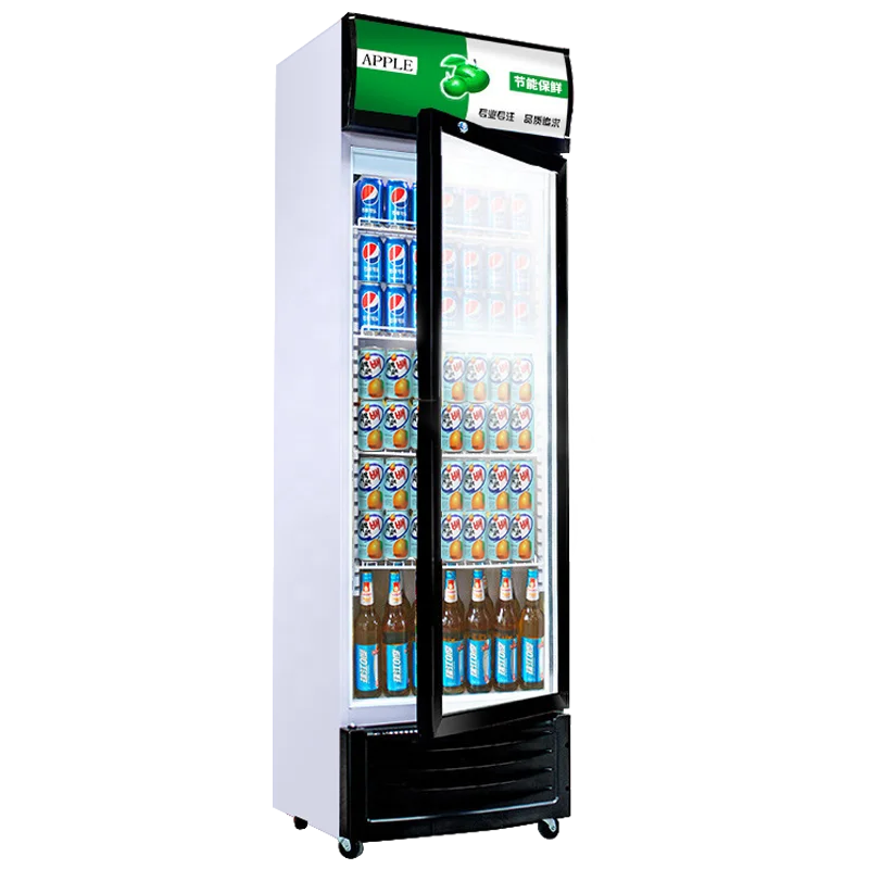 Fabriek directe verkoop nieuw type supermarkt gekoelde dranken 2-deurs verticale glazen deur vriezer