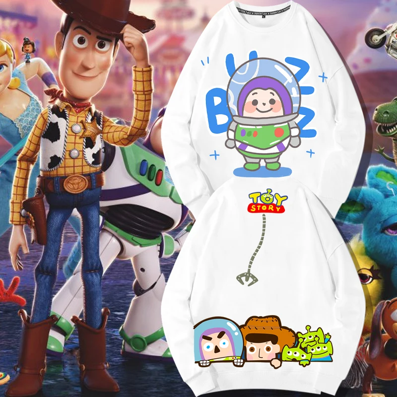 

Disney Toy Story Guards Female Crewneck Animation anime Cartoon Bath Light Year Strawberry Bear Clothing Autumn