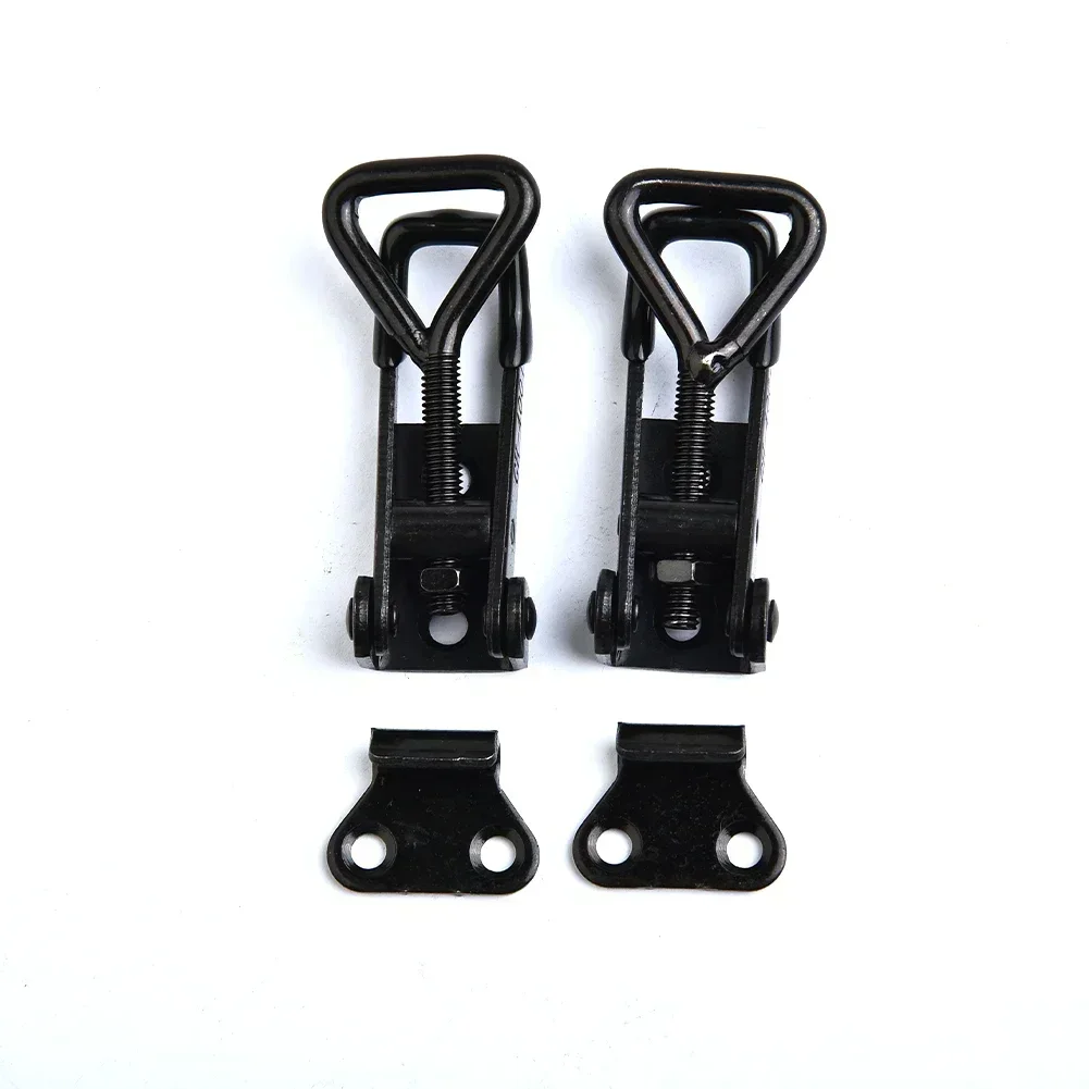 Black Toggle Latch Clamp – 12-Pack, 360 Lbs Capacity, Adjustable 4001 Style, For Tool Boxes, Cabinets & Smokers