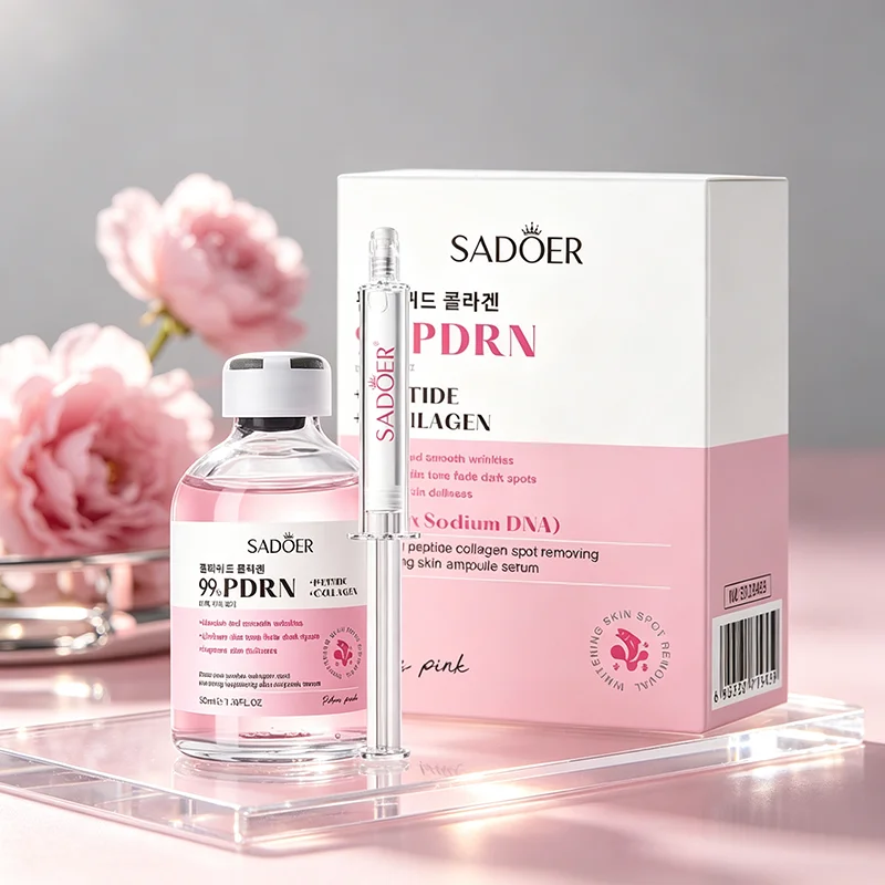 Salmon Pink Peptide Collagen Egg Essence Multi Piece Set Fade Dull Deeply Moisturize Increase Skin Elasticity  Protect Face New