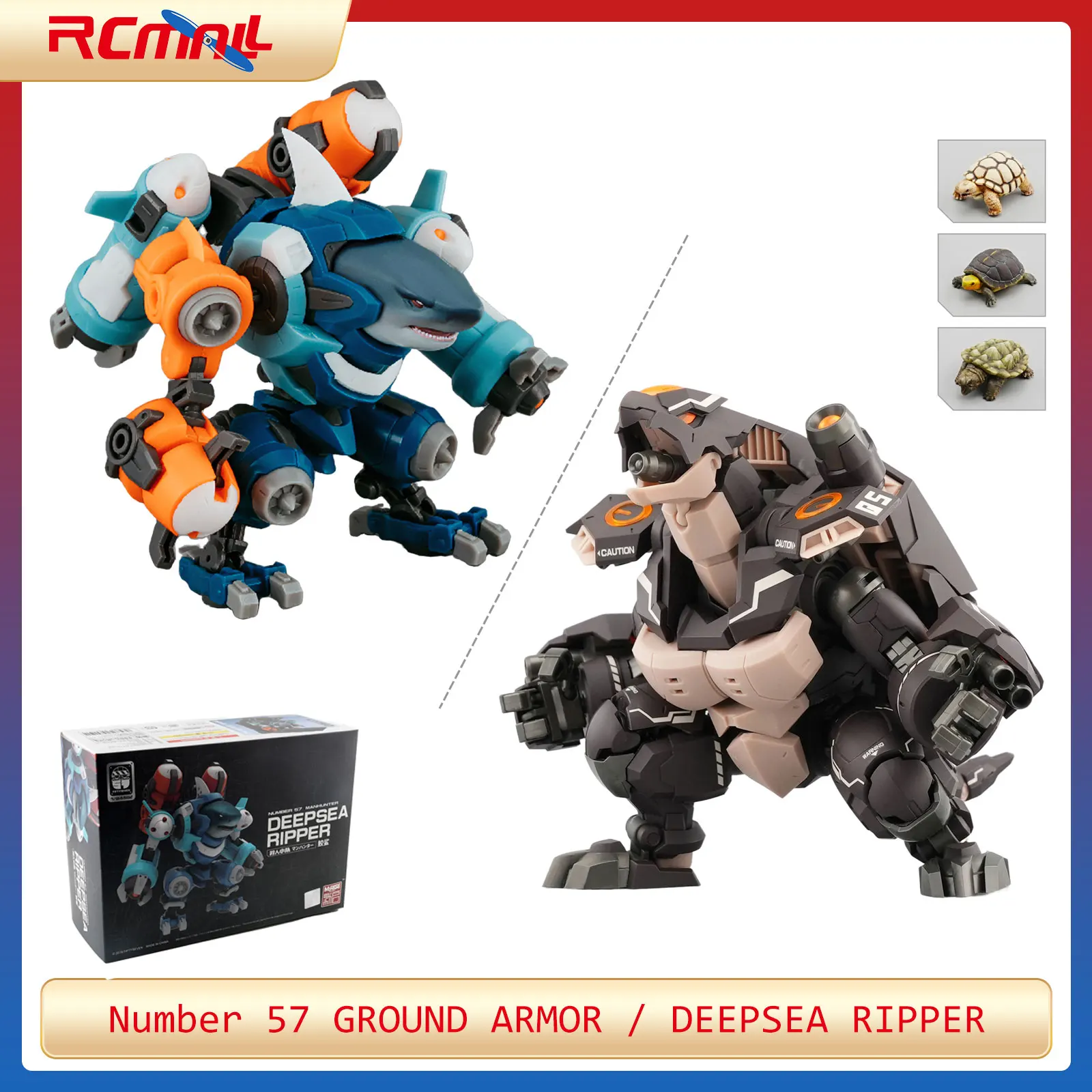 

Number 57 Manhunter GROUND ARMOR Turtle / DEEPSEA RIPPER Shark Armored Puppet Squad 1/24 Assemble Action Figure Armor Hunter