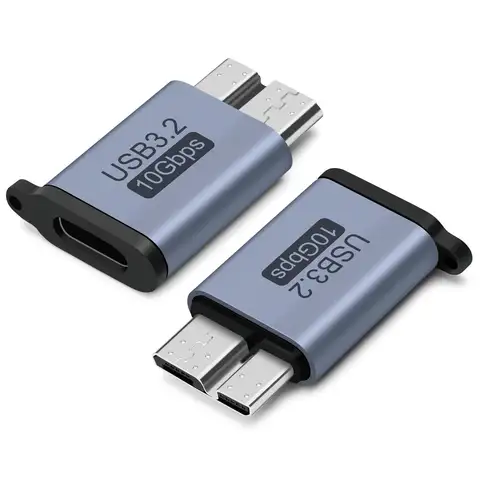 USB C to Micro B Adapter USB 3.0 10Gbps Hard Drive Cable USB C Compatible with Toshiba HDD Seagate WD Galaxy S5 Note 3 HDD etc