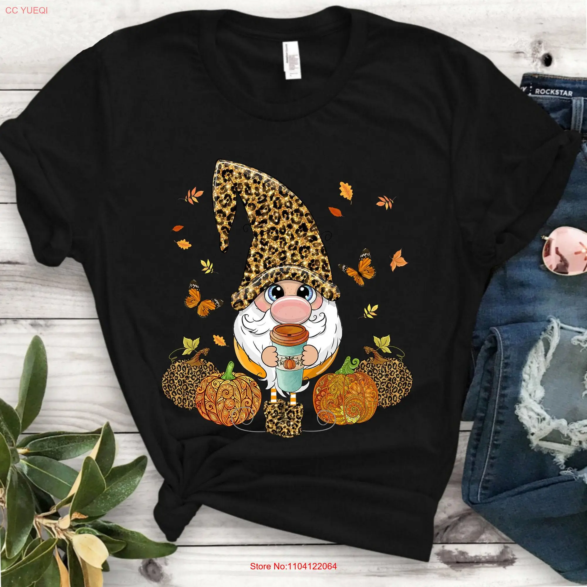 Gnomes Pumpkin Spice Autumn Fall Y'all T Shirt Cute Halloween Hallo Thanksgiving Funny  long or short sleeves