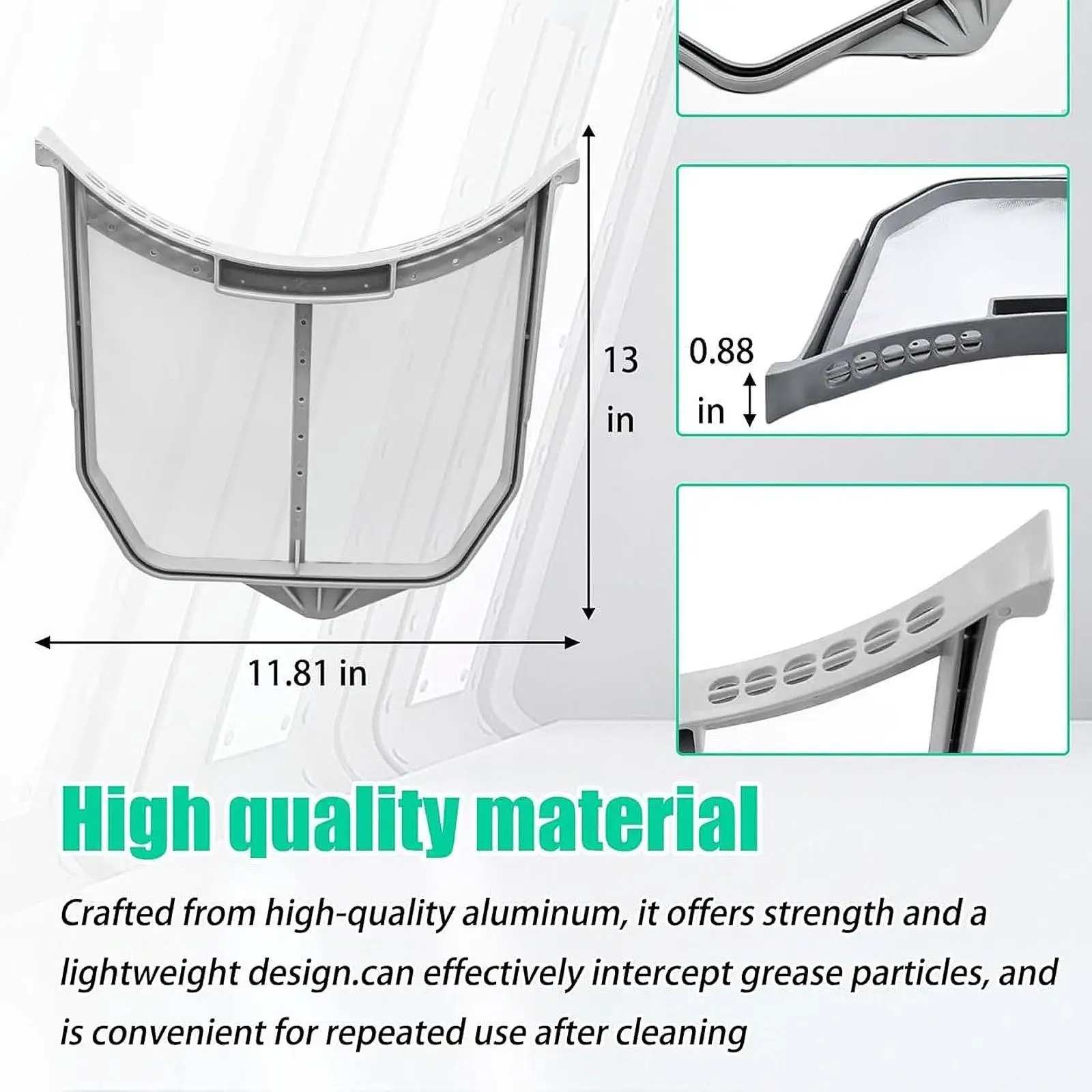 Maille d'assemblage d'installation facile de remplacement d'écran de filtre à peluches de sèche-linge W11758174