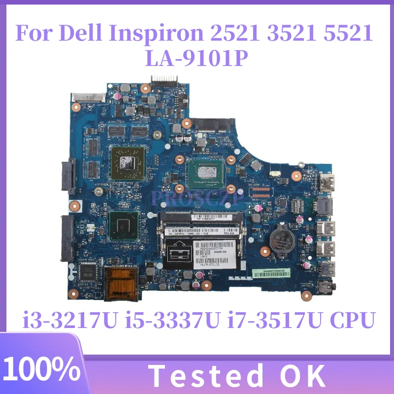 

Материнская плата для ноутбука Dell Inspiron 2521 3521 5521, DDR3 VAW01 LA-9101P LA-9104P с процессором I3 I5 I7 HD8730M или графическим процессором HD7670M