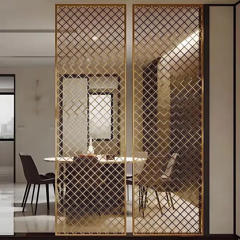 Custom Removable Laser Cut Stainless Steel Privacy Partition Room Baffle with Modern Design