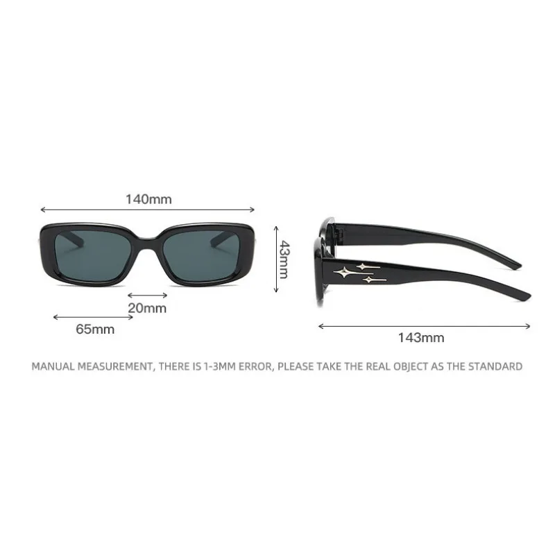 Koreanische Version Modische Retro-Rechteck-Sonnenbrille für Damen und Herren – Hochwertige UV-Schutz-Brille für Street-Fotos – Detail 6