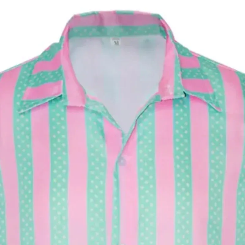 25COSCosplay Costume from the Movie Barbi Ken Ryan Gosling for Men, Hawaiian Shirt, Vacation Shorts, Outdoor Beach