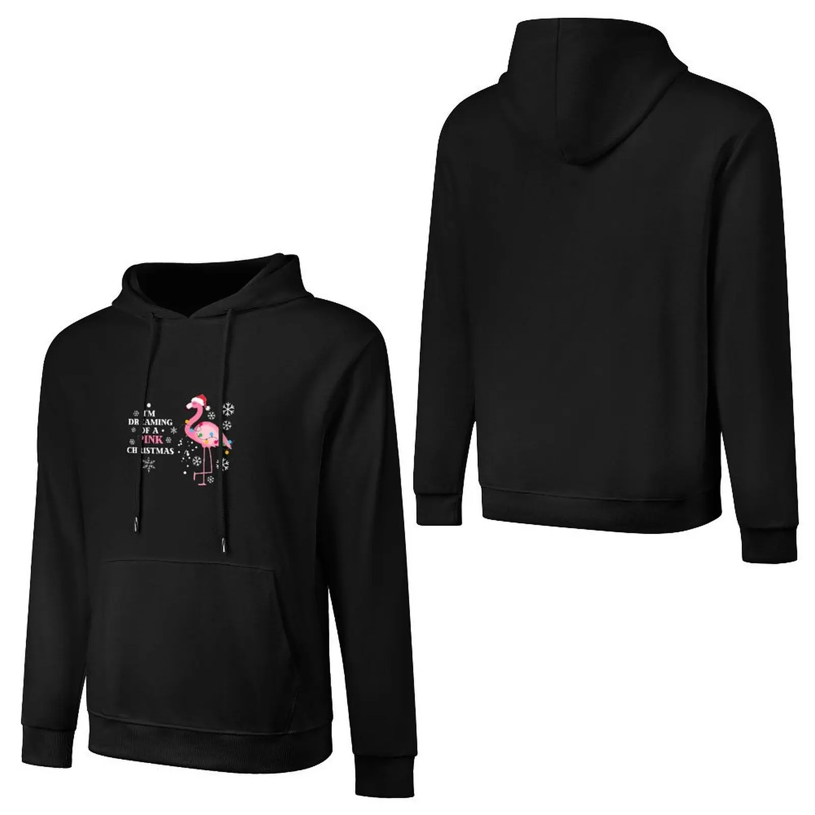 I'm Dreaming Of A Pink Christmas Tropical Flamingo Xmas Pullover Hoodie male clothes korean autumn clothes japanese hoodie