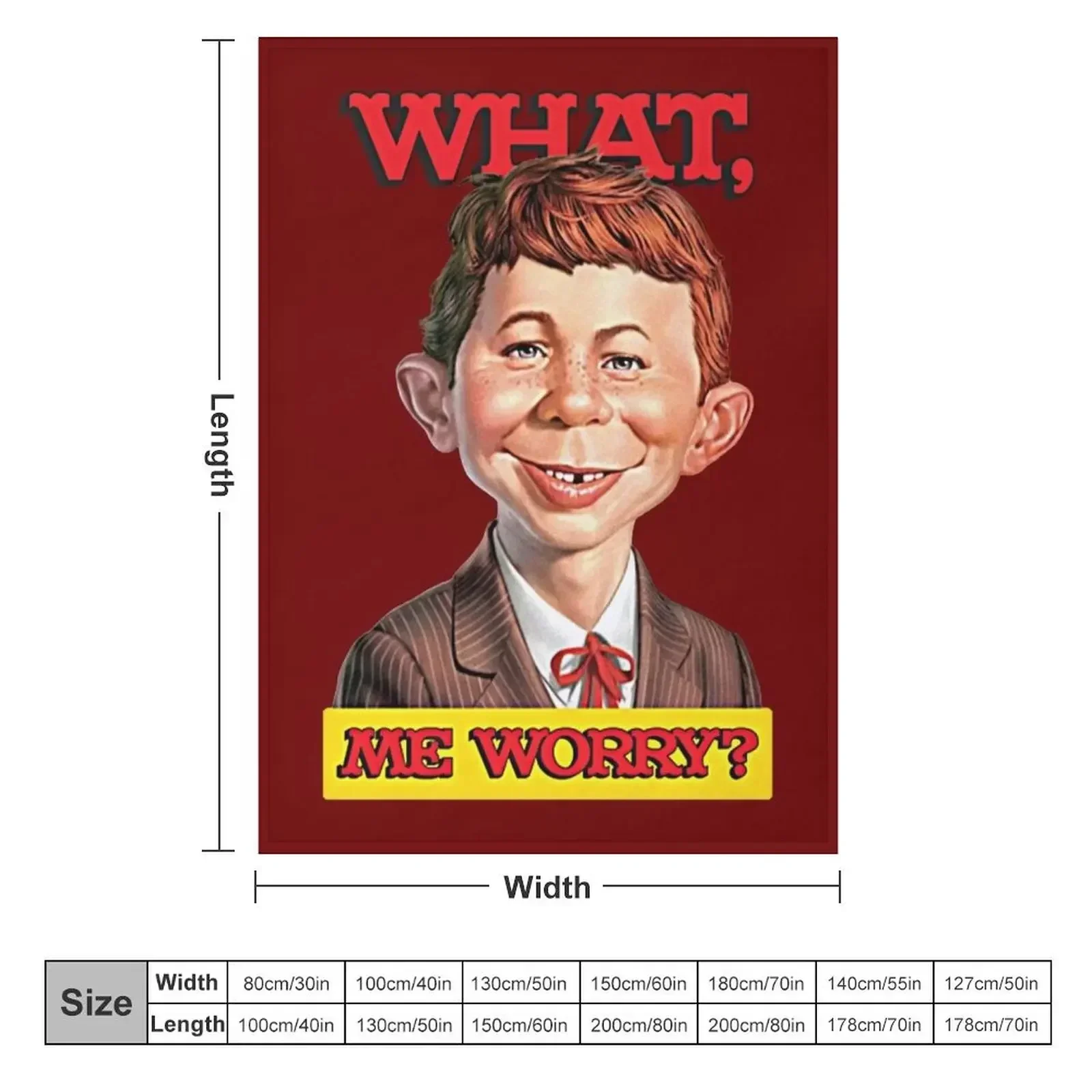 What, me worry? - Alfred Neuman v1 Throw Blanket Blankets Sofas Of Decoration funny gift Blankets