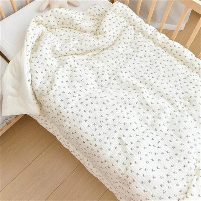 Manta Unisex para bebé recién nacido, edredón de invierno de algodón tejido para cama infantil, colchas para cochecito de niño