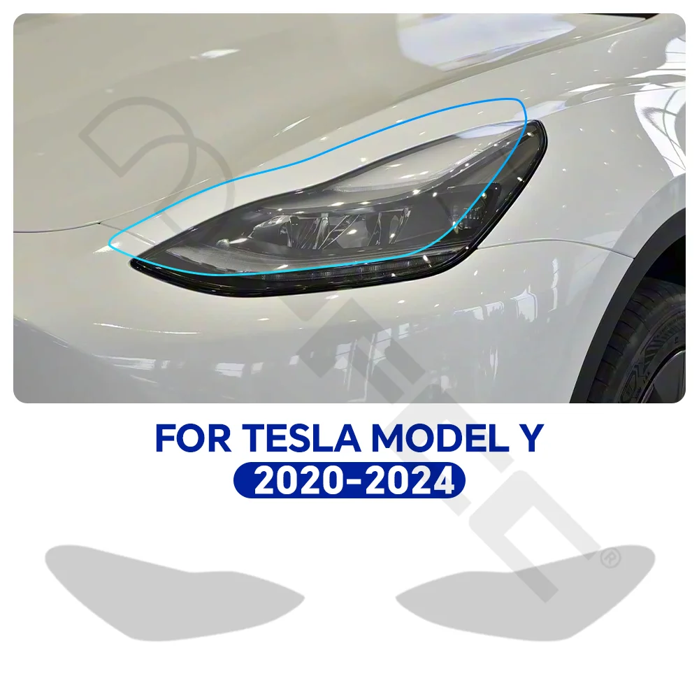 

Pre-cut PPF Headlight Rearview B Pillars Door Handle TPU Protection Film For Tesla Model Y 2020-2024 Anti-Scratch Invisible Bra