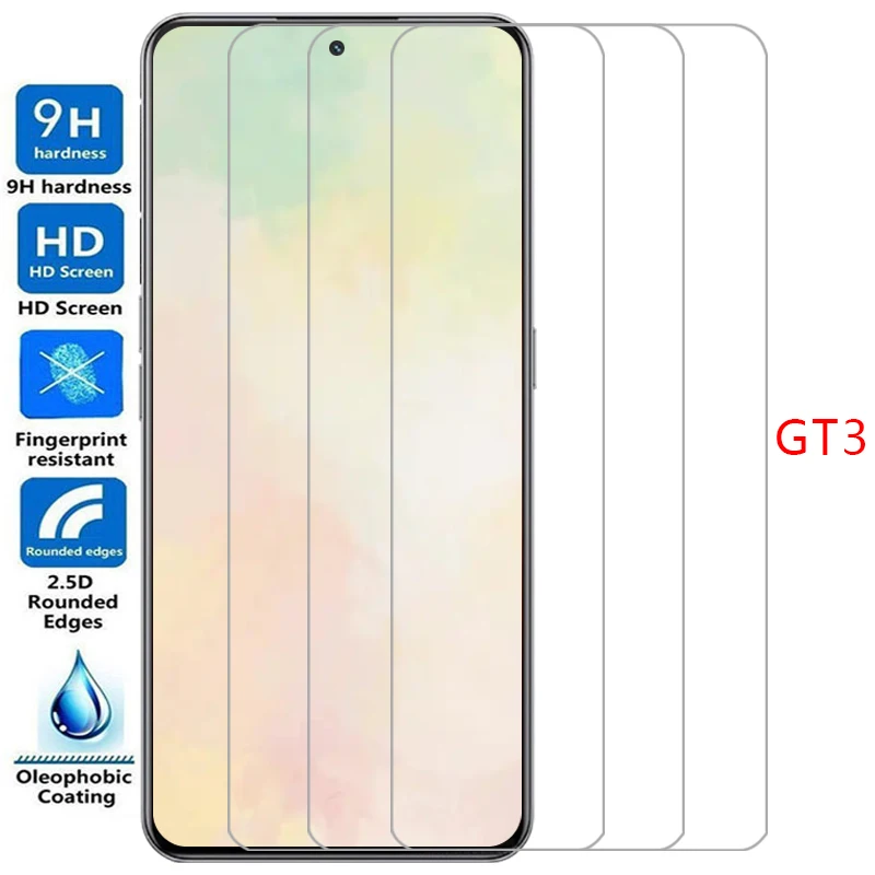 Protecteur d'écran pour realme gt3, verre trempé de protection sur realmegt3 gt 3, film en verre realmi reali reame relme ralme real me mi
