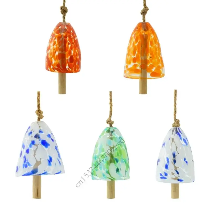 

Musical Glass Wind With Colorful Dotted For Outdoor Garden Decoration And Patios Decoration Natural Sound Feature P9YB
