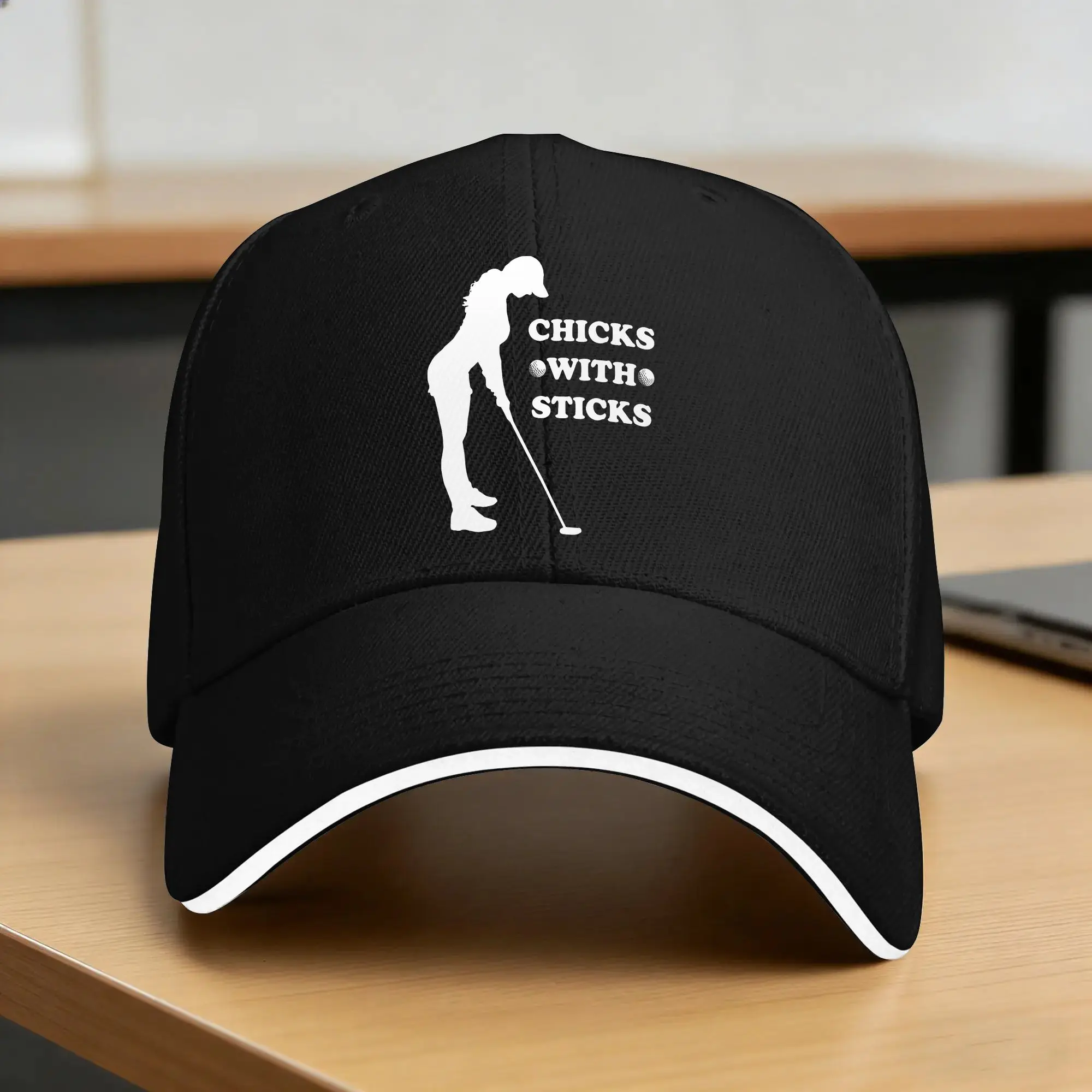 Funny Golf Golfer Mother Day Birthday Chicks And Sticks Baseball Cap  Casual Women Men Hip Hop Hats Sun Skate Baseball Caps