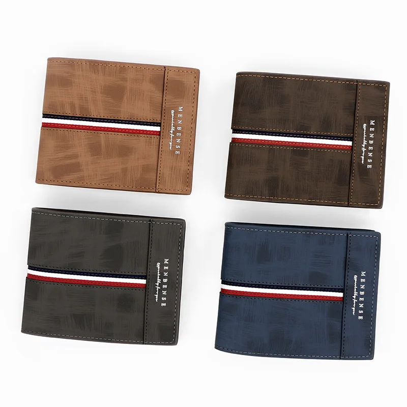 New Short Men Wallets Slim Card Holder Male Purses Luxury PU Leather Coin Pocket High Quality Small Men's Wallet