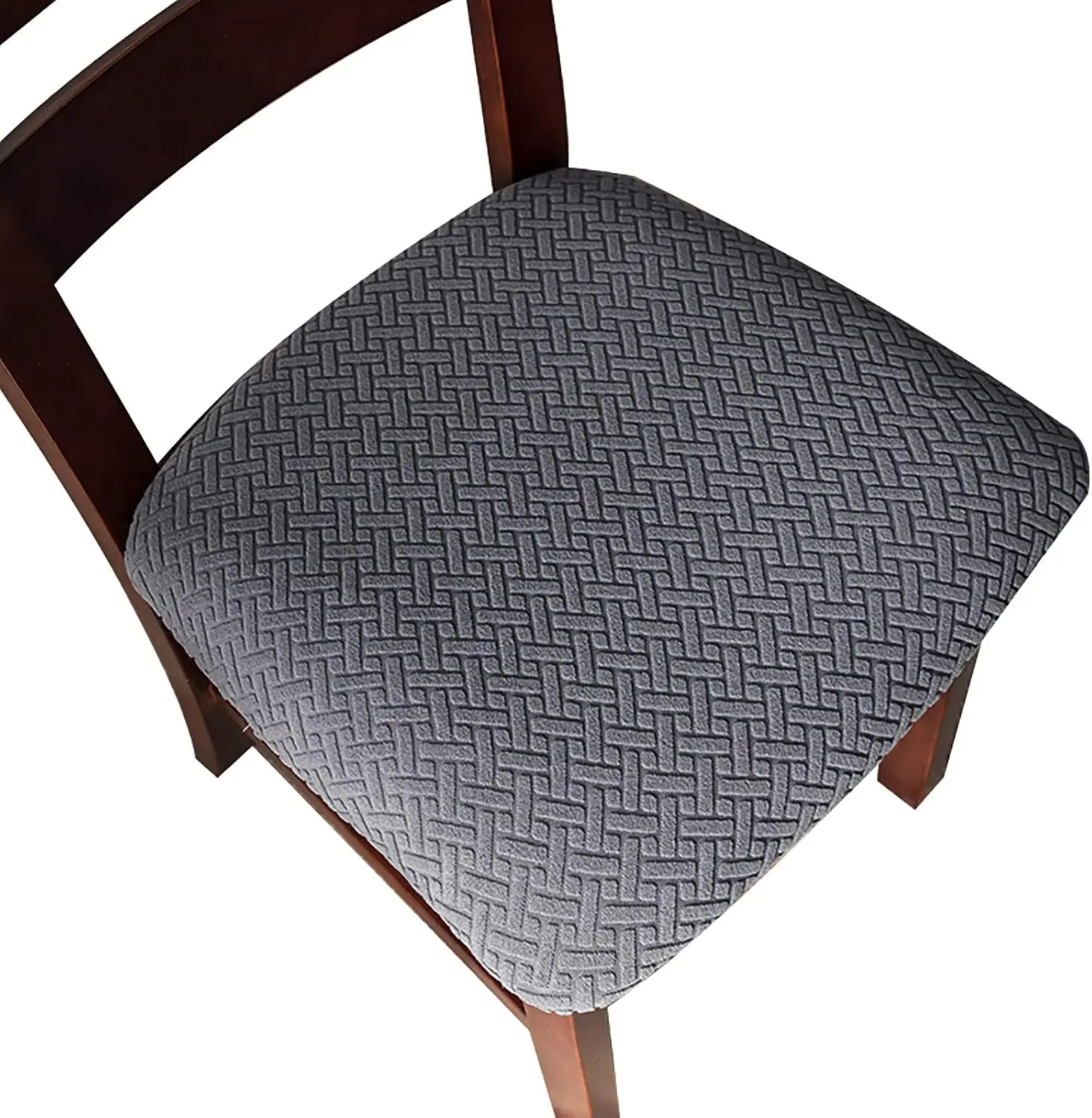 

Seat Covers For Dining Room Chair Seat Slipcovers Kitchen Chair Covers (Dark Gray, 6 Pcs)