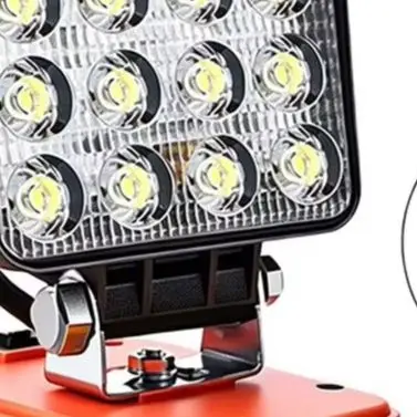 /LED /Work /Light Adjustable Brightness For 20V Lithium Battery LBXR20 LBXR2020APB Outdoor Camping Repair Tool Orange Black