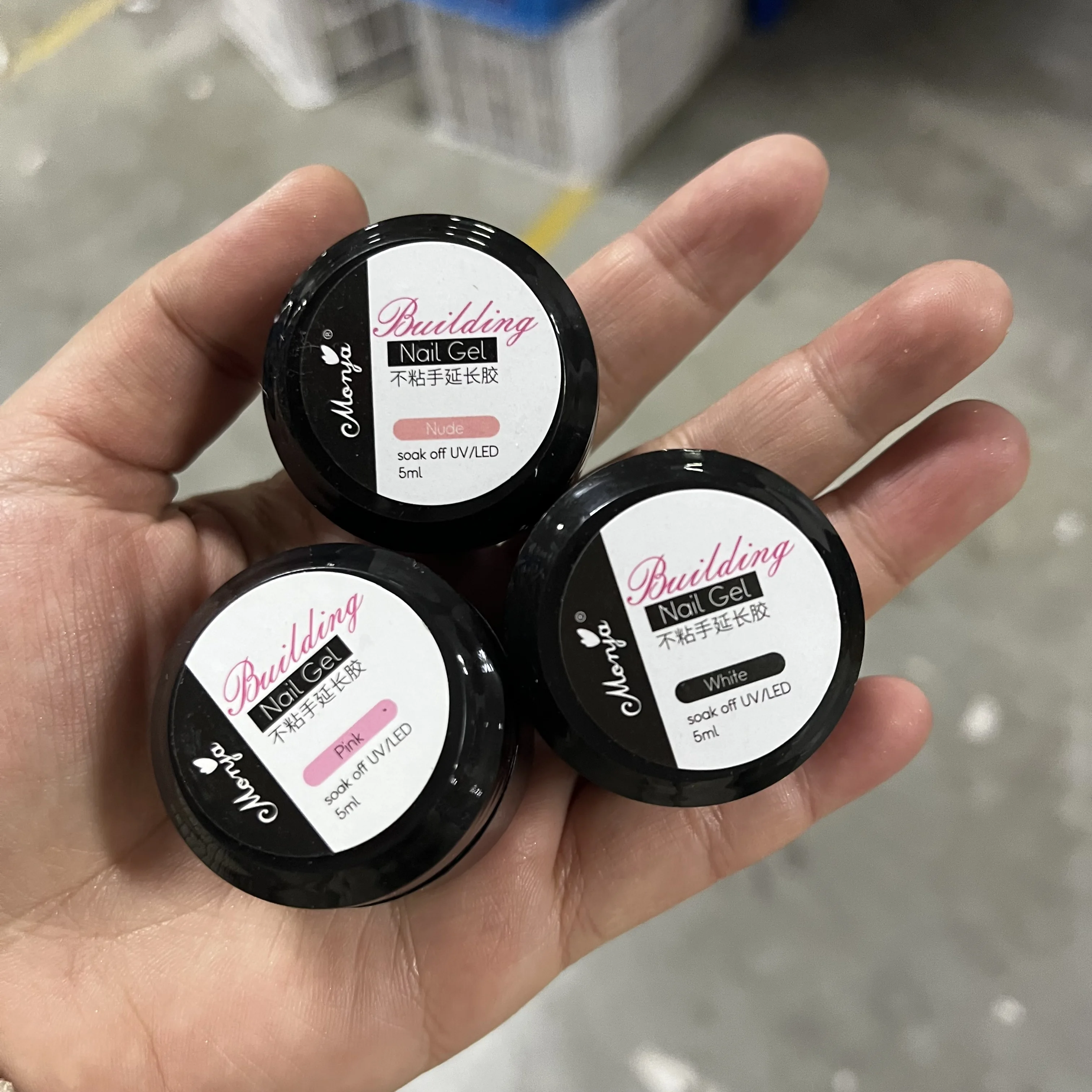 15ml Non Stick Hand EXTENSION GEL เล็บ 3D Shaping เล็บ Solid Milky Jelly เจลสีชมพูสําหรับเล็บปลอมเล็บเจล * (