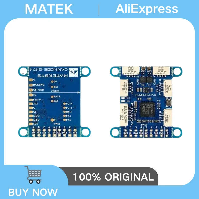MATEK CAN-G474 AP_Periph DroneCAN Node STM32G474 MCU 5Mbit/s CAN Transceiver for RC FPV Drone