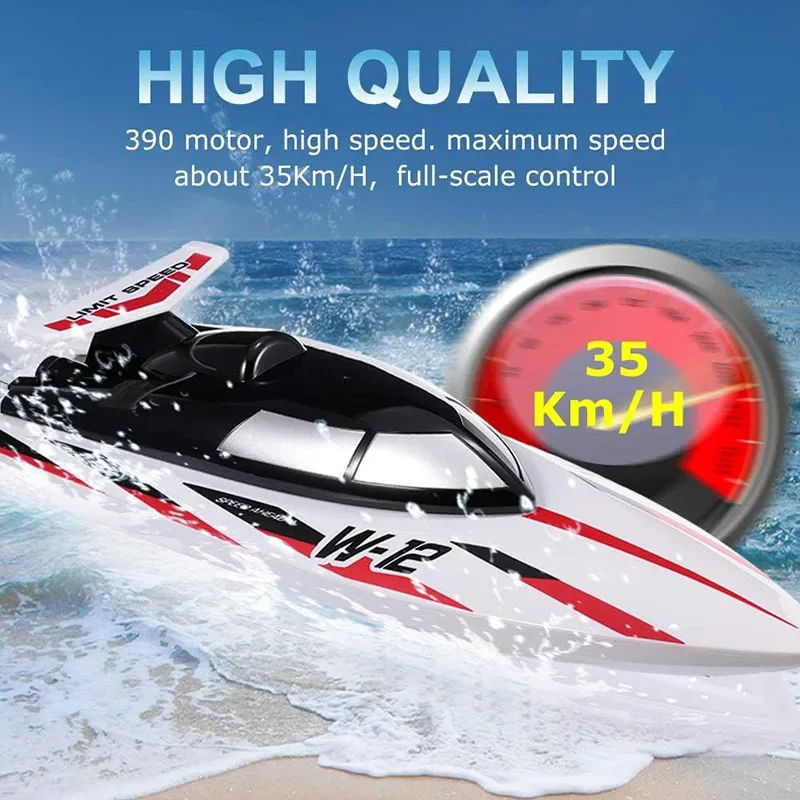 

WL912-A 35KM/H High Speed RC Racing Boat 2.4GHz Waterproof Remote Control Speedboat for Adults & Kids