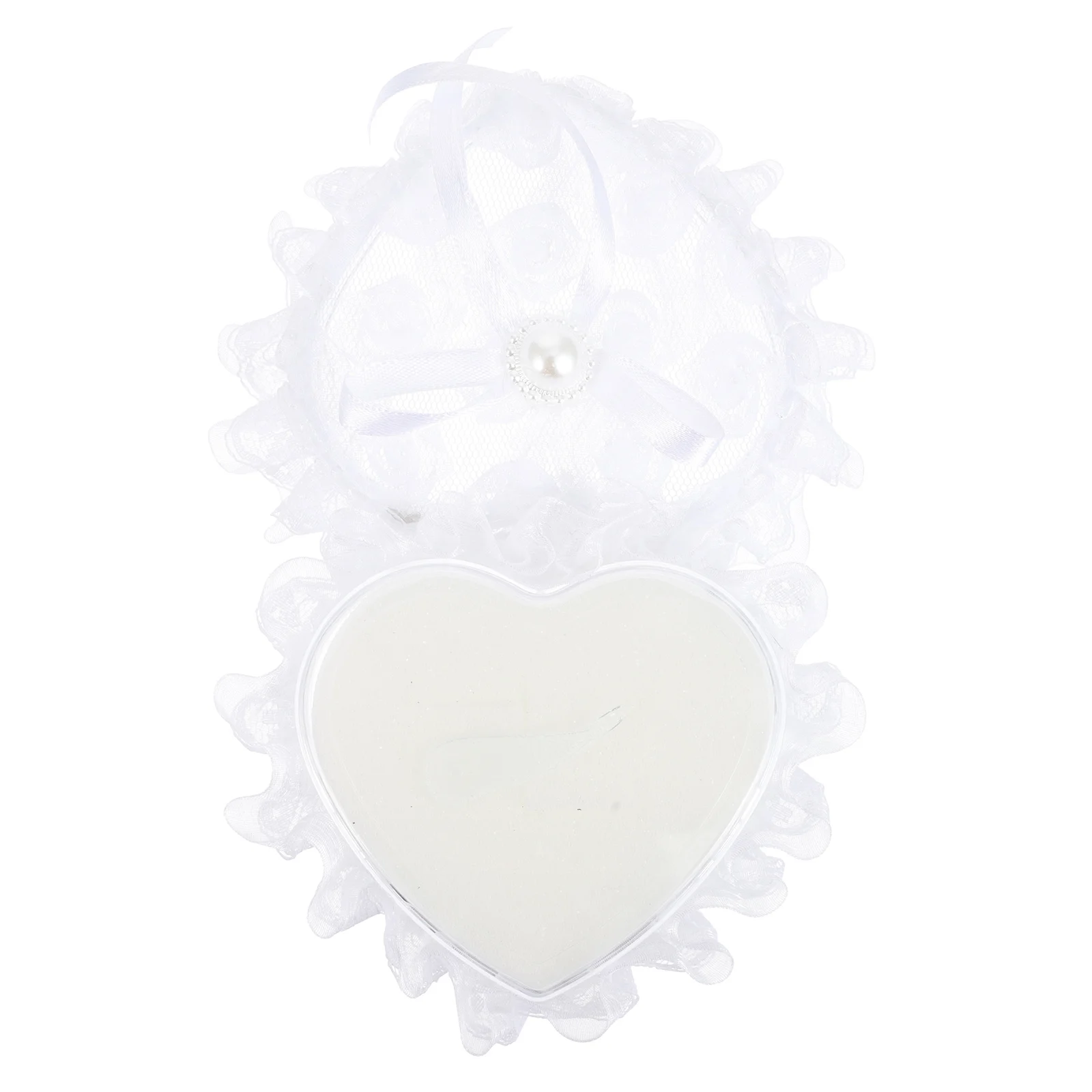 

Heart Shape Lace Ring Pillow Wedding Ring Bearer Pillow Romantic Design for Wedding Engagement Ceremony Decoration