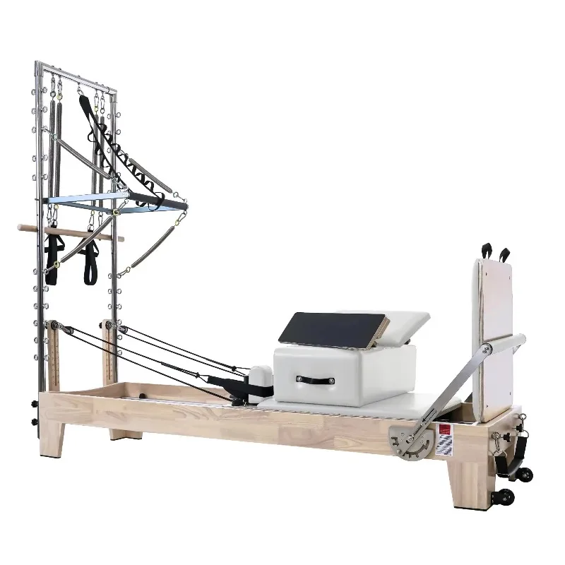 

YTYIN Studio Personal Home Use Oak Adjustable Durable Portable Pilates Reformer With Tower For Health Benefits