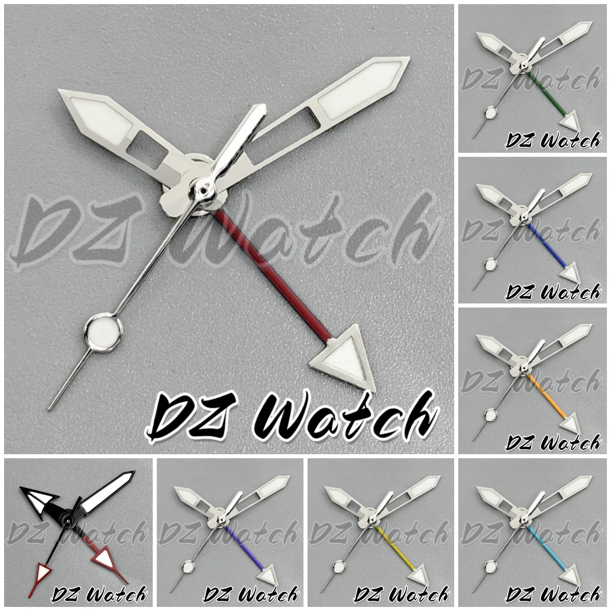 NH34A Skeleton Watch Hands GMT Watch Needles C3 Luminous Fit NH34 Automatic Movement GMT Men's Watch Modified Replacement Parts