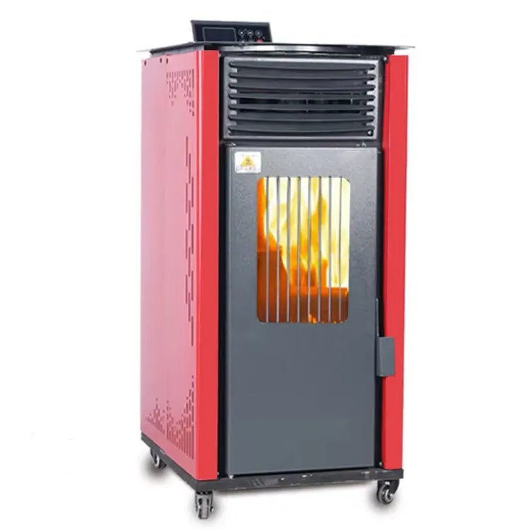 Pellet Furnace Chimney Pipe Frame Installation Wood Burning Cast Iron Furnace Indoor Combustion Pellet Furnace