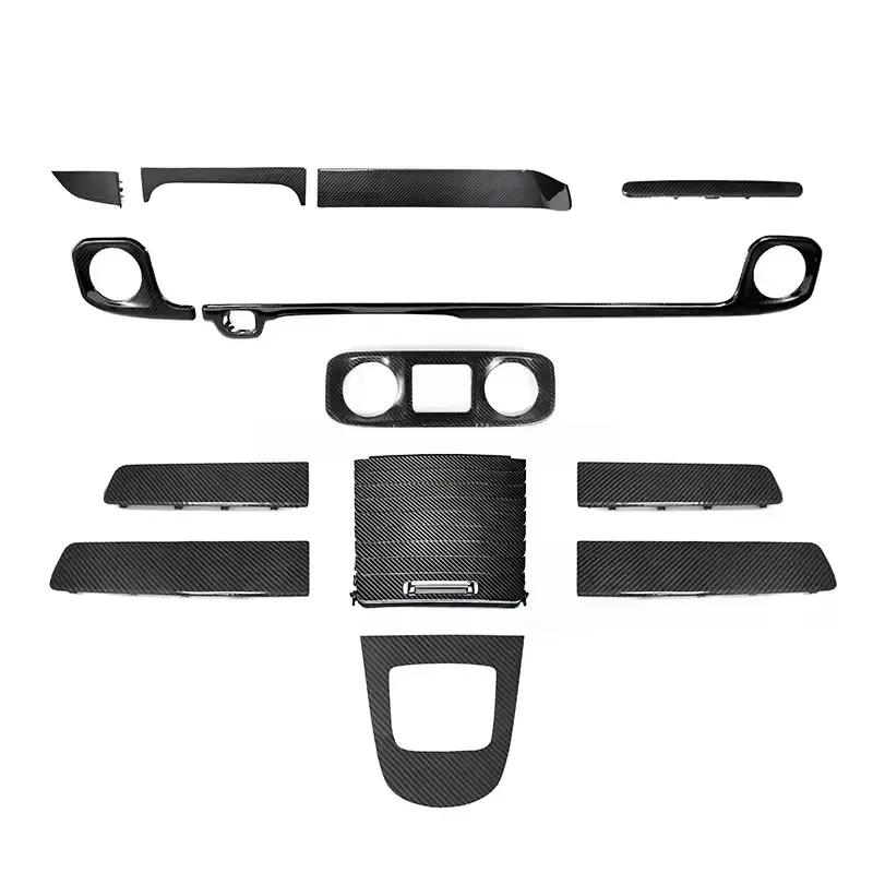 G Class W465 Car Interior Kit Premium Dry Carbon Fiber Glossy Black Central Control Plate Console Cover 2025-G-wagon LHD RHD