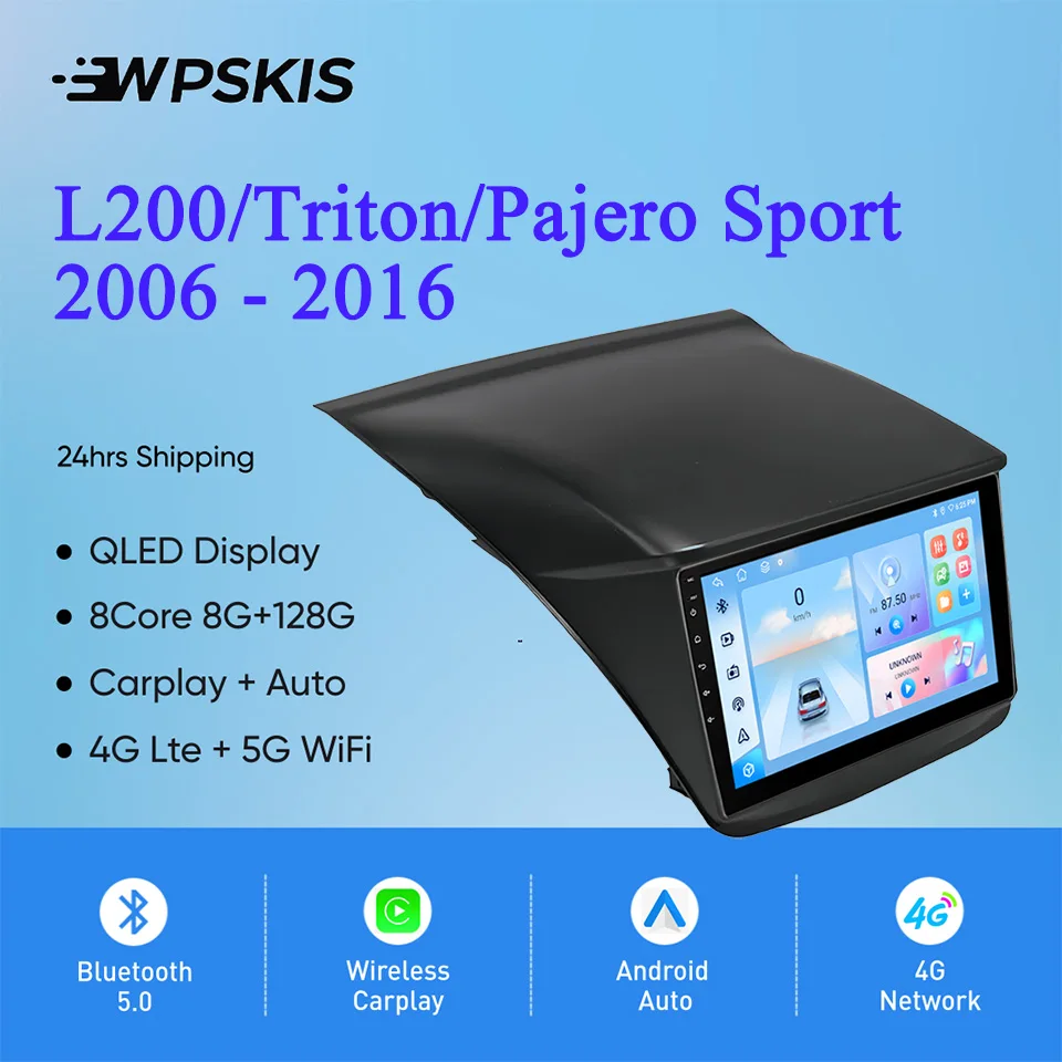 

Android14 8G 128G For Mitsubishi Pajero Sport L200 Triton 2006 - 2016 Car Radio Stereo Audio Video Multimedia Player GPS Navi HU
