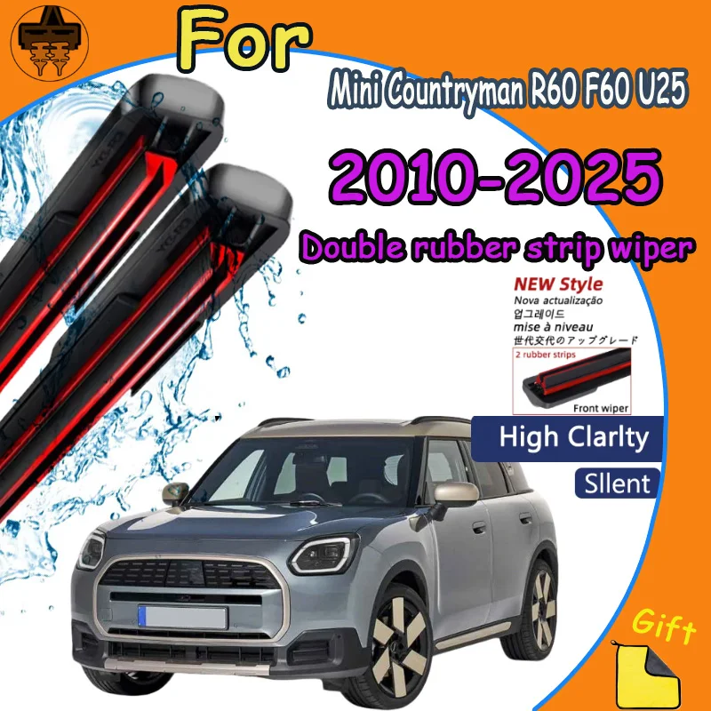 

Front Windshield Wiper Blades 2pcs Windscreen Window Accessories For Mini Countryman R60 F60 U25 2010-2025