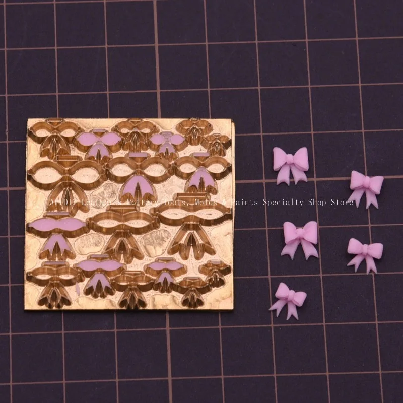 Butterfly Knot Copper Plate Knife Mold/Handmade DIY Ultra-light Clay Soft Pottery Colored Clay Pressing Mold view 6