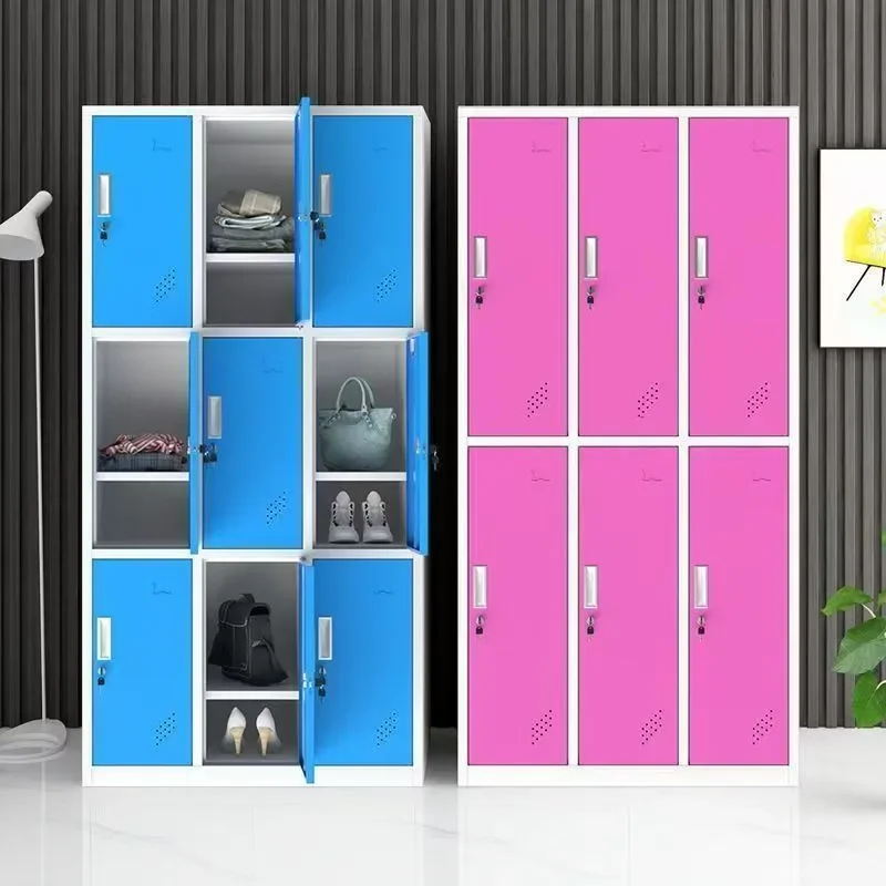 Metal Locker Cabinet Multi Door Steel Storage Unit with Lock for Gym Office Shoe Closet