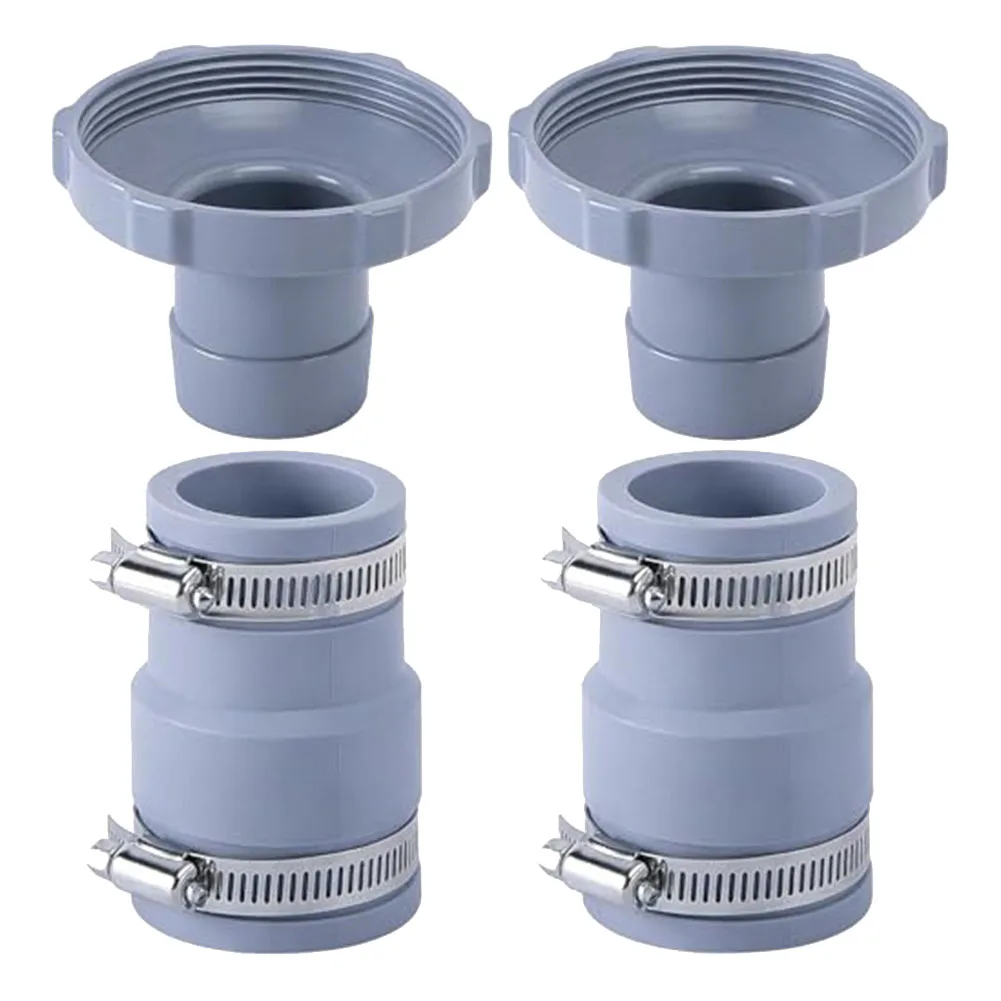 Pool Hose Adapter Kit for Vacuum Cleaners Compatible with For 1.25'' and For 1.5'' Diameter Hoses Includes Clamps
